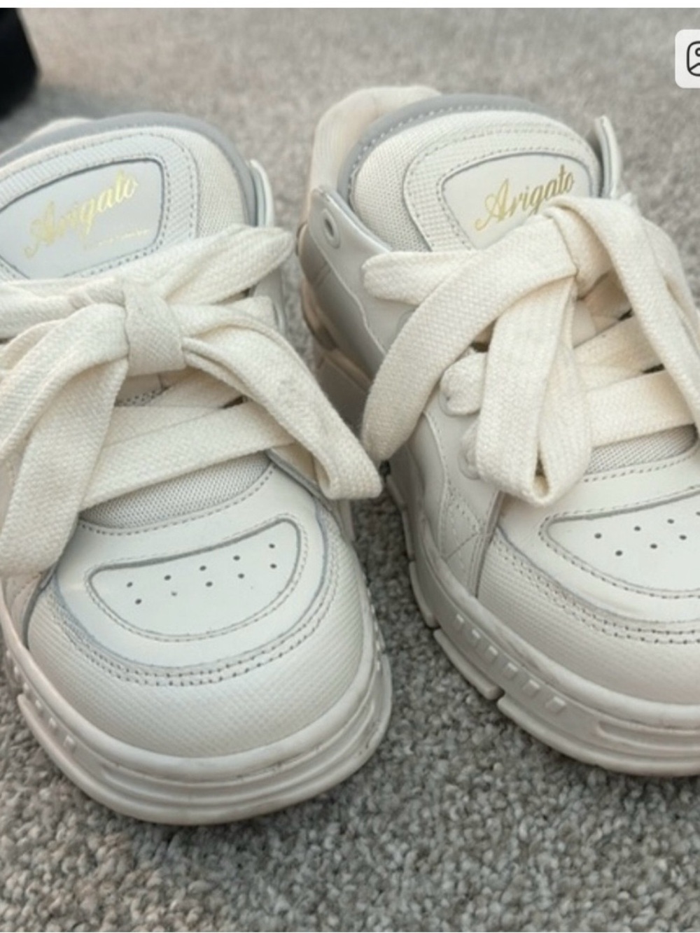 Axel Arigato Cream/White Platform Sneakers